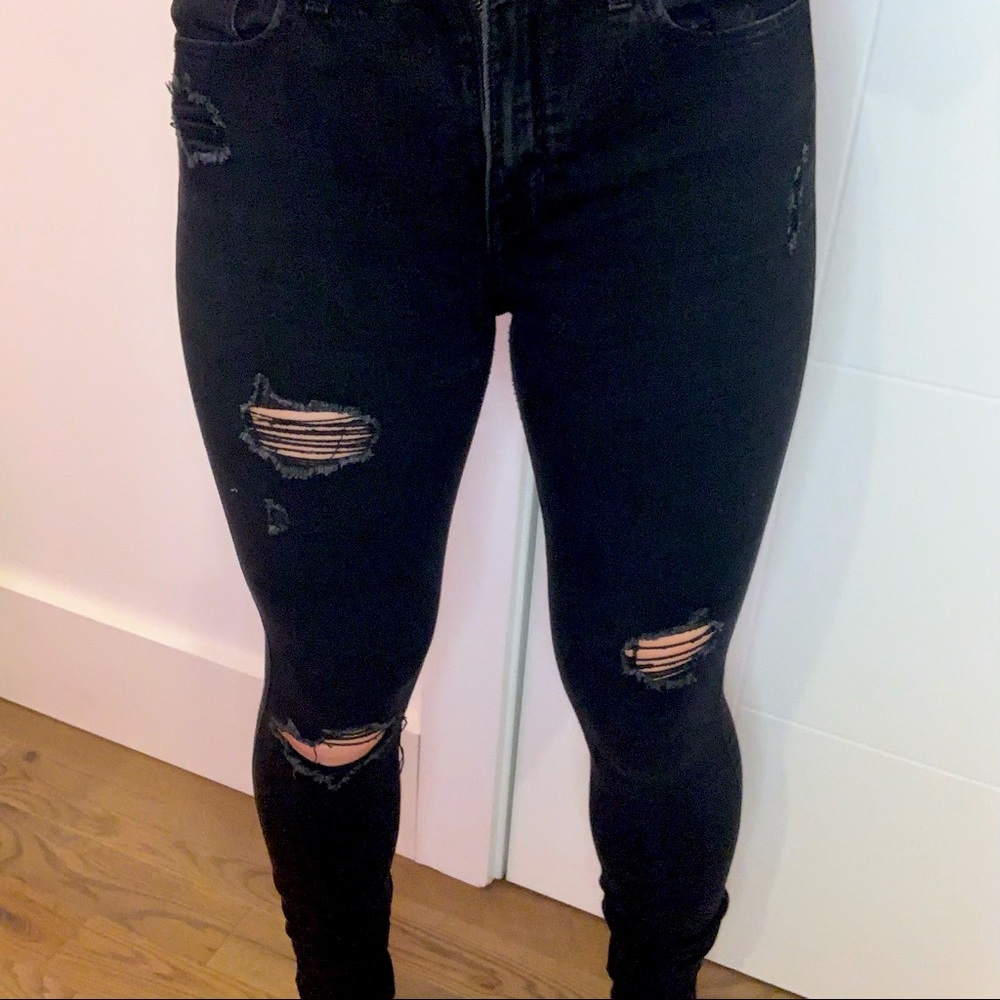 Black ripped jeans